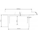 Стол обеденный HALMAR BARRET белый матовый/дуб лефкас 90-190/80